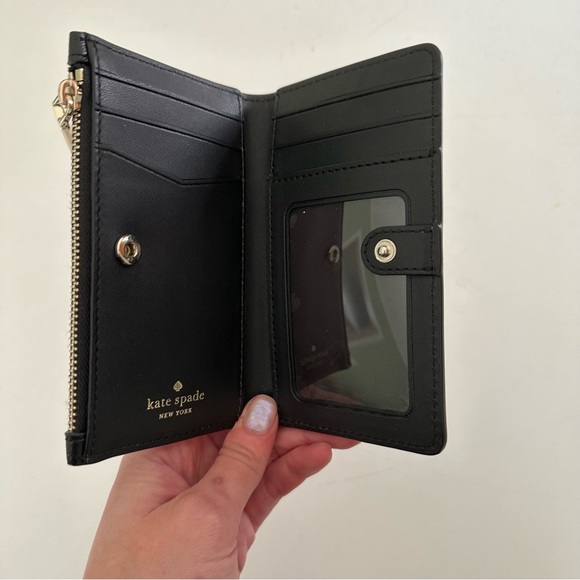Kate Spade Wallet Bifold Black and Tan - Picture 7 of 8